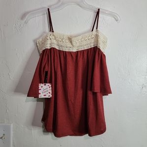 Free Kisses Off Shoulder Top